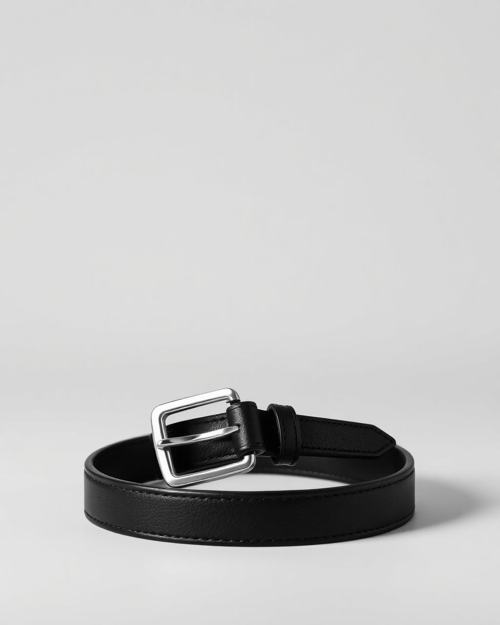 Minimal Leather Belt — Vegetable-tanned calf leather