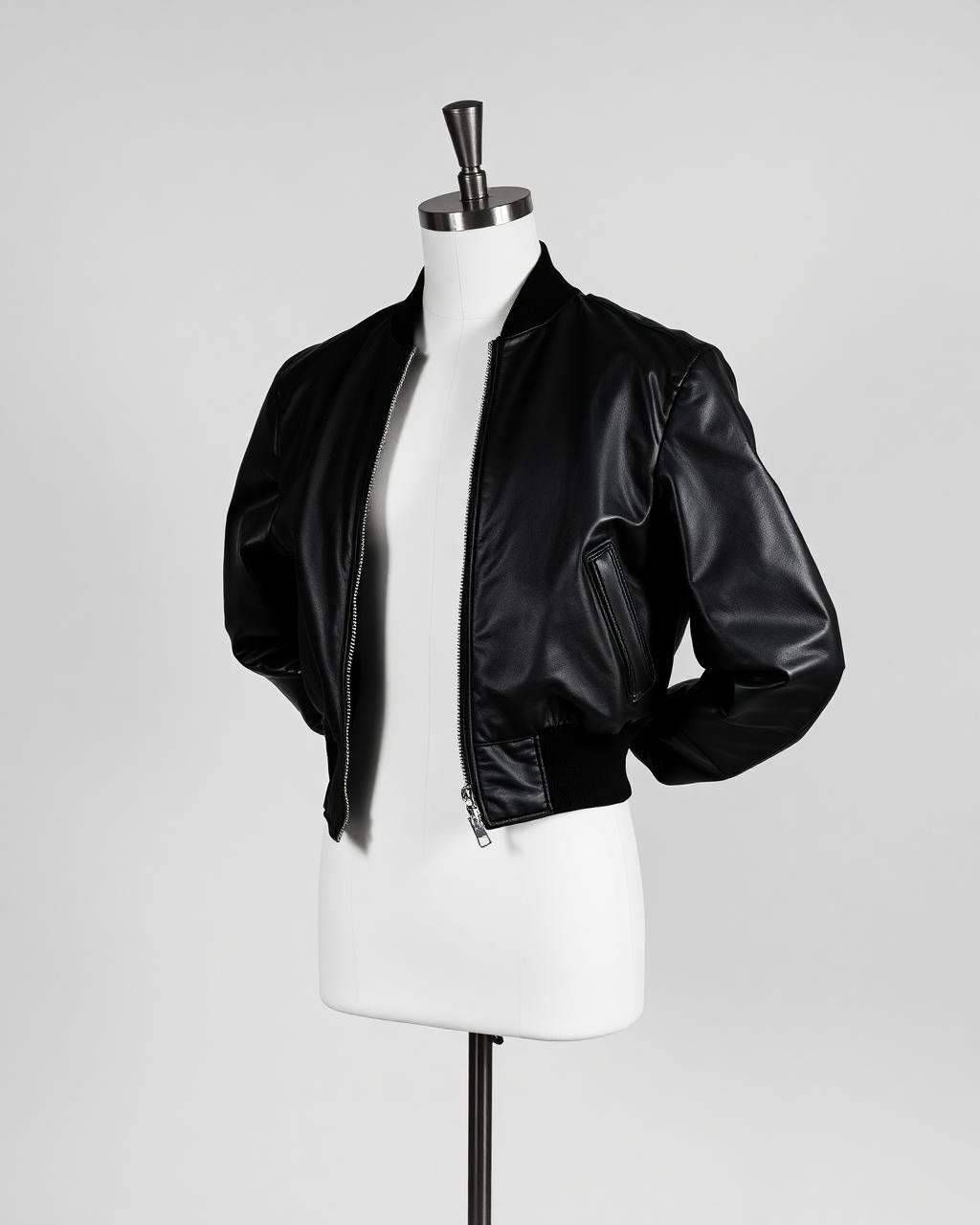 Leather Bomber — Nappa lambskin, viscose lining