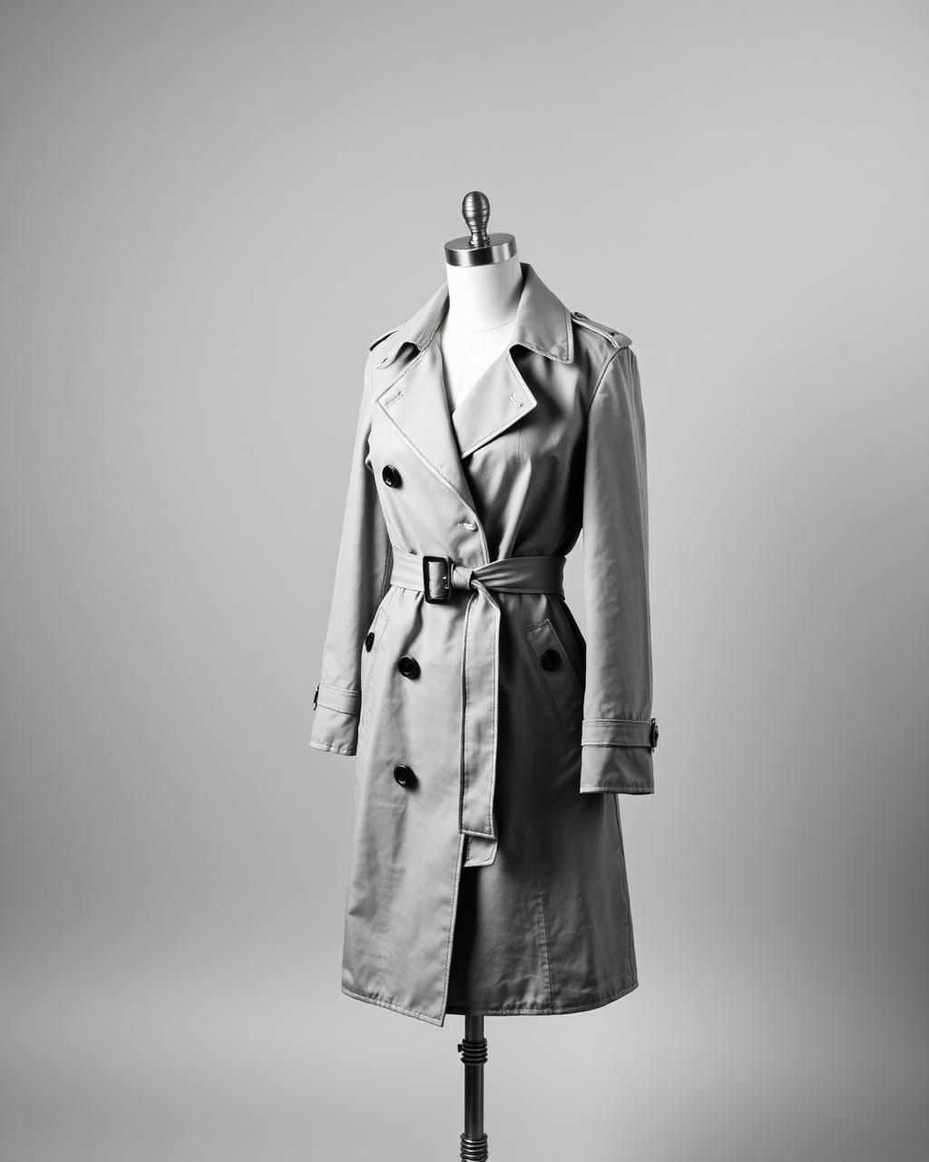 Belted Trench Coat — Water-repellent cotton gabardine