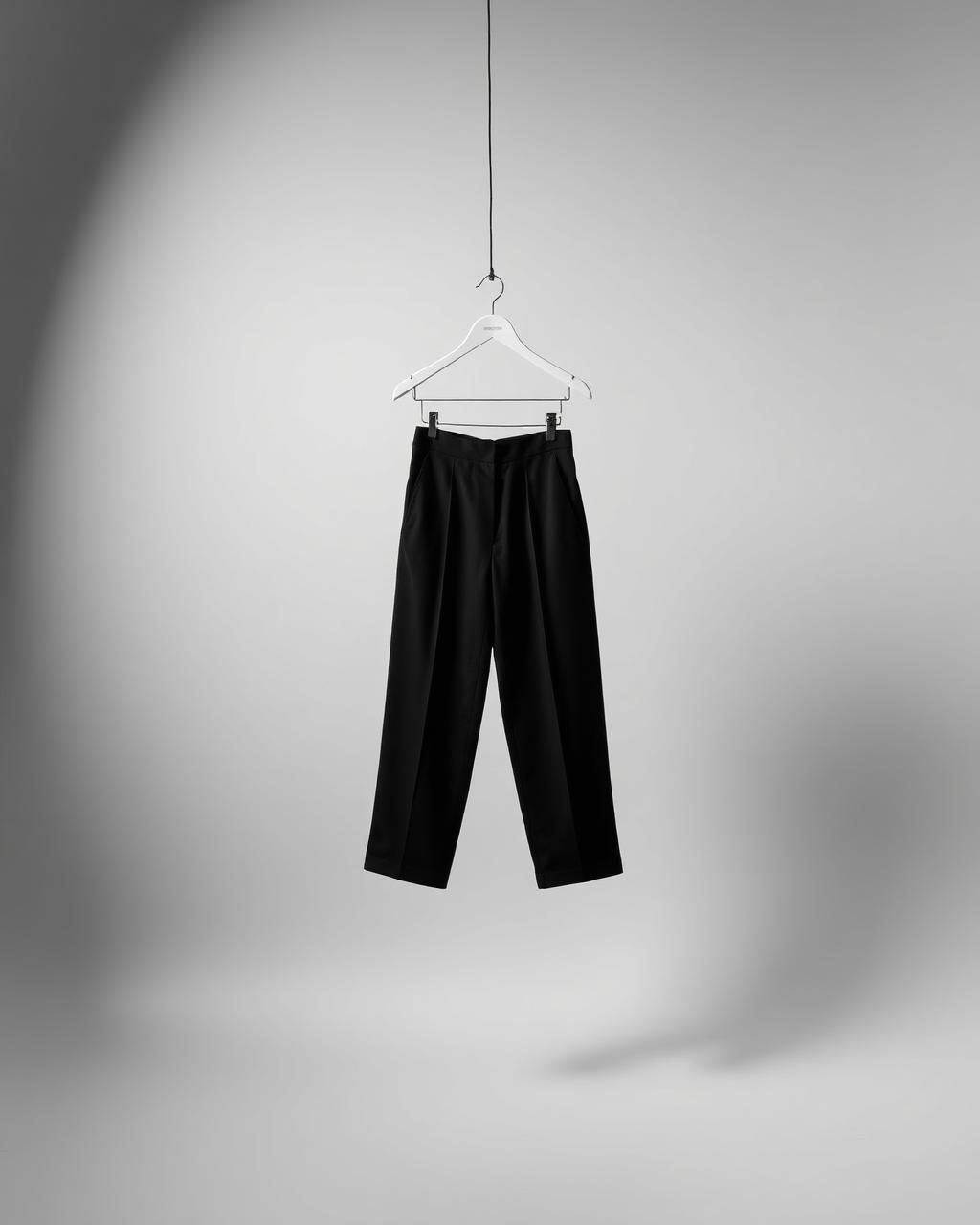 Wide-Leg Wool Trouser — Tropical wool